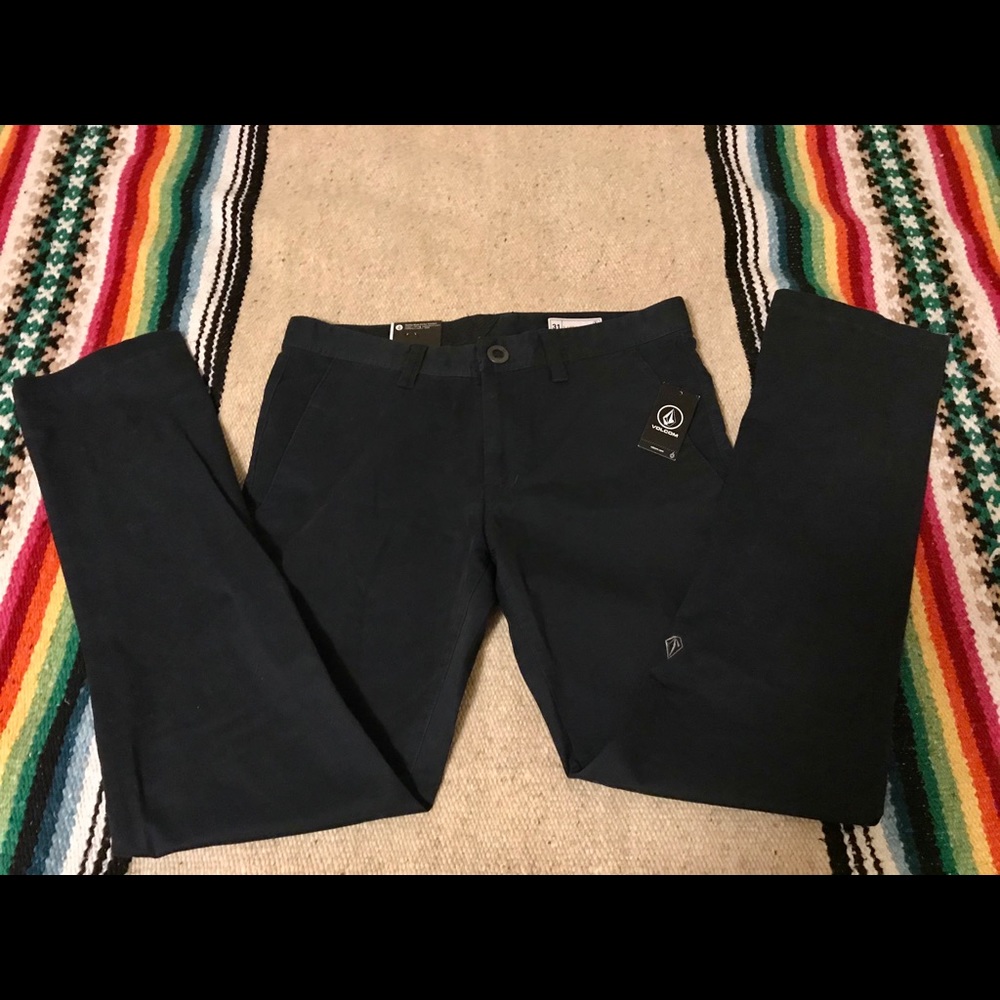Volcom Frickin Slim Chino Navy Blue New w/ Tags